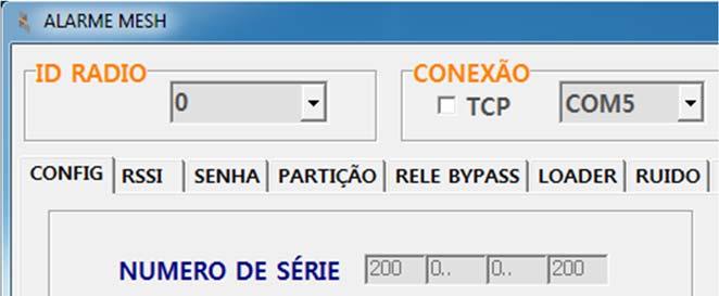 1.1.4 Configuração de COMANDOS+EVENTOS (configuração restrita ao rádio MESTRE) Na aba CONFIG é