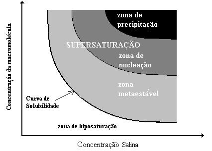 Diagrama de Fases Para cristalizarmos proteínas normalmente usamos o método de difusão de vapor. Uma gota de proteína é colocada sobre uma lamínula.