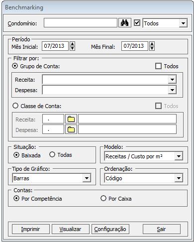 2. Caso queira emitir para somente para um condomínio, selecione o Condomínio. 3. Se desejar emitir para um grupo de condomínios, marque a opção Todos, e selecione a opção Agrupamento.