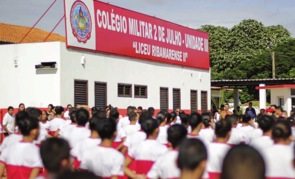 12 EDUCAÇÃO FORMANDO CIDADÃOS Liceu Ribamarense II e Diomedes Pereira são transformadas em escolas militares.