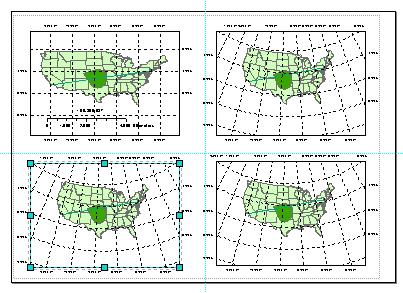 Terceiro Passo Calcular a distância e atualizar área projeção Lambert Clicar sobre a imagem do mapa que está no terceiro quadrante, para selecionar esta imagem.