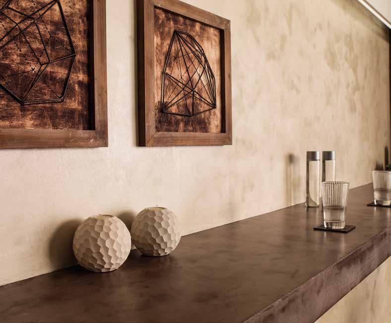 micro-stuk design Acabamentos decorativos excecionais em paredes. Interior. micro-stuk beige Cimento de alta qualidade e elevado rendimento.
