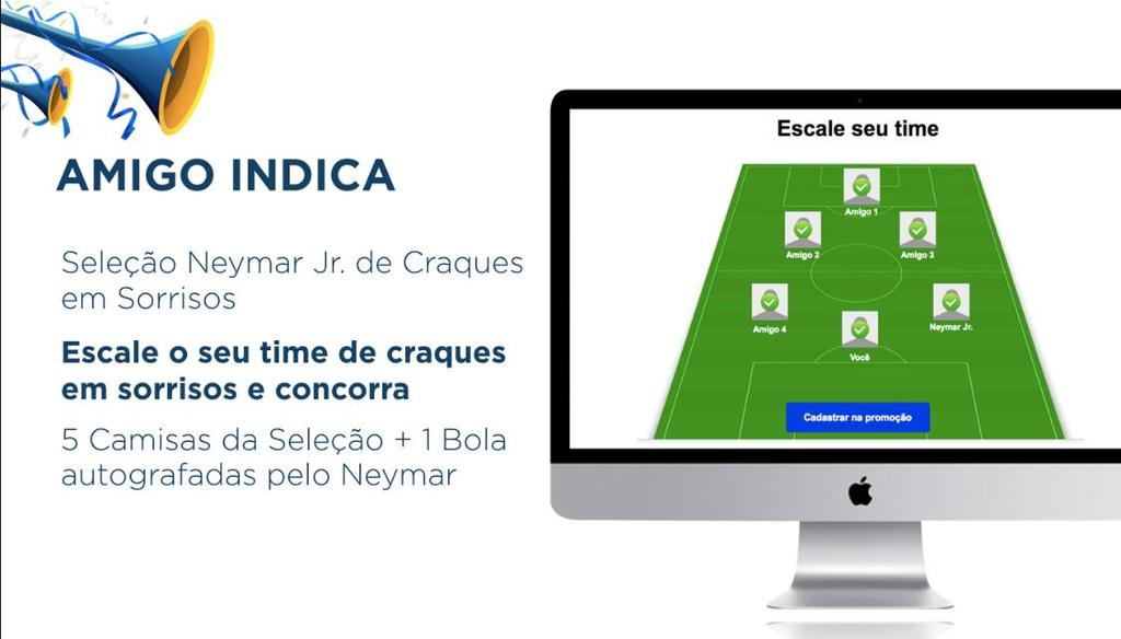 Mecânica: Faremos uma promoção de sorteio, inscrita pela caixa econômica federal e sortearemos 5 camisas da seleção brasileira + 1 Bola oficial da Copa, tudo autografado pelo Neymar Jr.