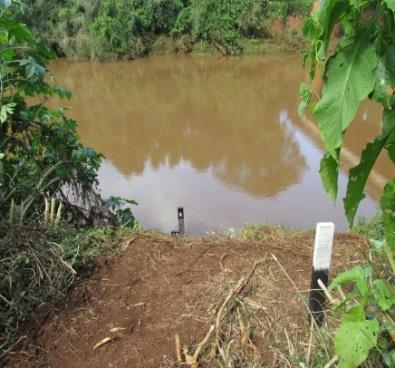 6. INSTALAÇÃO DA REDE HIDROMÉTRICA-UHE BAIXO IGUAÇU MONTANTE 2 A estação fluviométrica foi instalada