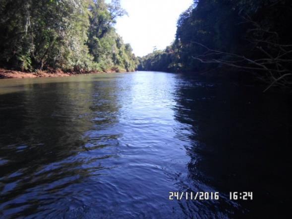 7. INSTALAÇÃO DA REDE HIDROMÉTRICA - UHE BAIXO IGUAÇU FLORIANO A estação fluviométrica foi instalada nas coordenadas 25 30' 59,36 de Latitude Sul e 53 47' 24,74 de Longitude