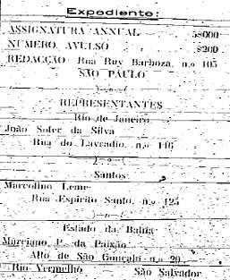 Clarim d Alvorada. Ano I, número 1. Fevereiro de 1928.