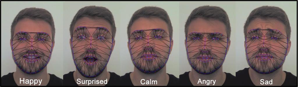 56 Capítulo 4. Abordagem Proposta: UserSense Figura 8 Detectando as emoções e processando as expressões faciais do usuário durante o jogo. 4.2.