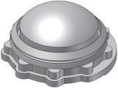 XXXXX Inserto Acetabular 09 Pontos Ø 22 mm 44, 46, 48 mm; Ø 26 mm 48, 50, 52, 54, 56, 58, 60, 62 mm; Ø 28 mm 50, 52, 54, 56,