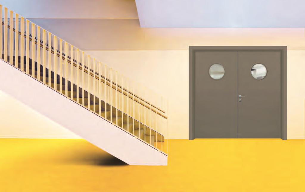veducation & Commercial Buildings Solução pronta a instalar que integra porta, aro e acessórios.