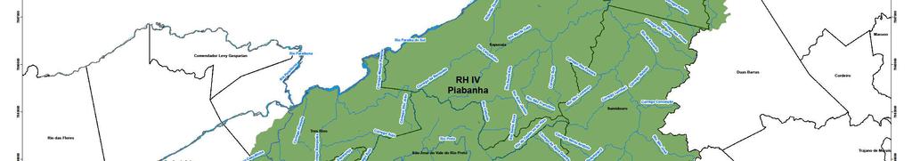 Caracterização da Região Hidrográfica A bacia do rio Piabanha é uma das bacias entre as grandes sub-bacias formadoras do rio Paraíba do Sul