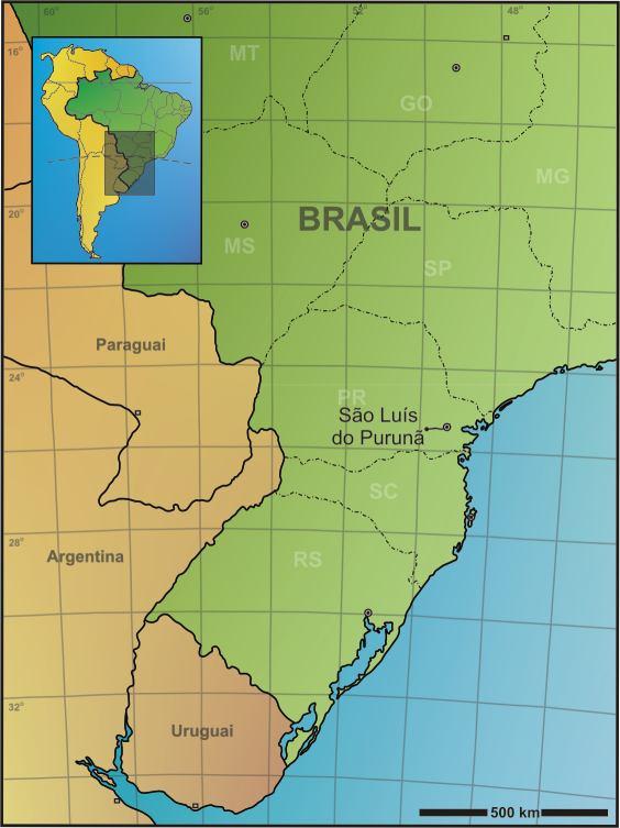 14 Figura 1 - Mapa do Estado do Paraná, em destaque a Localidade e São Luiz do Purunã, Município de Balsa Nova, 42 Km a oeste do Município de Curitiba.