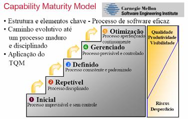 Os 5 íveis de Maturidade Componentes de um processo na visão 1- Inicial, - Repetível, - Definido, 4- Gerenciado, 5- m Otimização ível 1: ível Inicial Características: esse nível a organização não tem