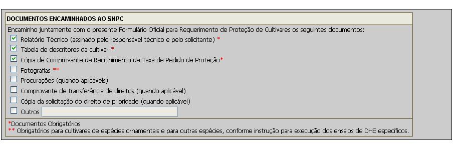 VERIFICAR SE TODOS OS ITENS NECESSÁRIOS FORAM PREENCHIDOS E SE