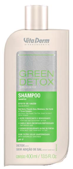GREEN DETOX Controla a oleosidade, purifica e revitaliza. Indicação: Cabelos com acúmulo de resíduos, couro cabeludo oleoso e cabelos mistos.