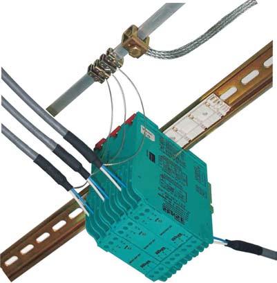 Blindagem dos Instrumentos no Painel: A blindagem dos cabos que chegam do instrumento de campo ao painel, não devem ser ligados aos módulos.