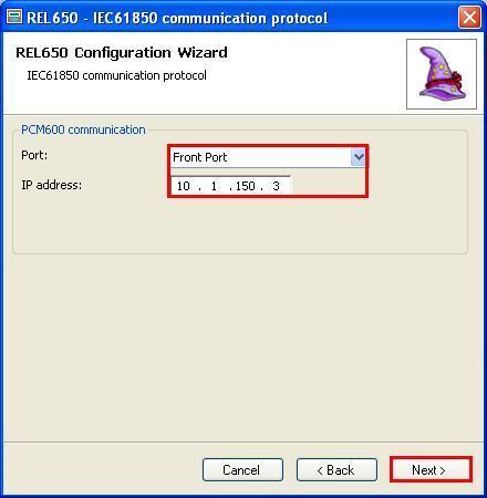 deve-se visualizar no próprio relé qual ip está configurado.