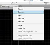 para tal, clica-se no icon open que encontra se no menu de acesso rápido/ clica-se no botão da aplicação/ clica-se no separador