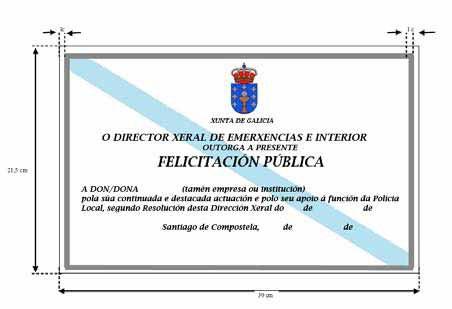 2. Actividades de carácter normativo Anexo V. Diploma que acredita a concesión de felicitacións públicas. 2.4.