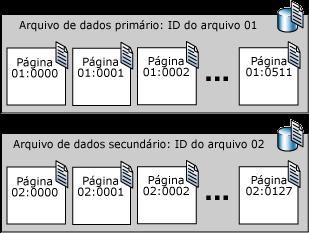 A primeira página de cada arquivo é uma página de cabeçalho de arquivo que contém informações sobre os atributos do arquivo.