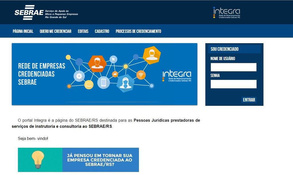 Registro da Execução Quando a empresa credenciada receber a contratação de uma instrutoria ou consultoria, a atividade contratada será migrada automaticamente para a agenda do portal Integra com o