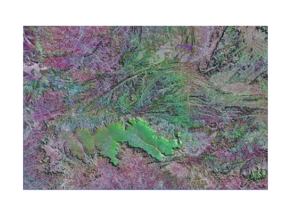 As imagens Landsat Geocover visualizadas em RGB utilizam as bandas 7, 2 e 4 respectivamente. É denominada SWIR Short-Wavelength Infrared ou Onda Curta Infravermelho (Nasa, 2006).