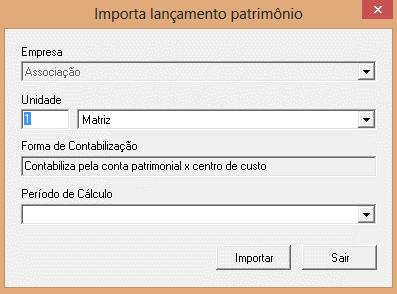 21.1.5 Importação Lançamento Patrimônio CTB_ImportaLancamentoPatrimonio.dll Importa os lançamentos do módulo do Patrimônio para a contabilidade.