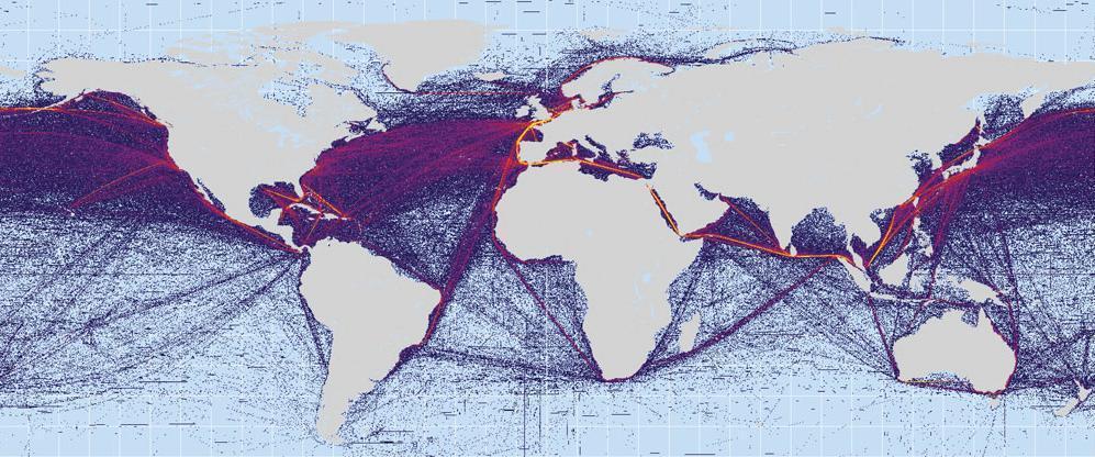 Comércio Mundial de Contentores Posição geográfica dos portos da fachada ibero-atlântica (Rotas
