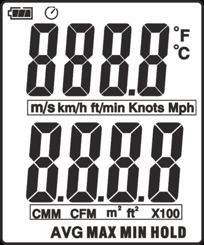 4 5 6 1 - Tampa de proteção 9 - Visor LCD 2 - Sensor de velocidade e 10 - Botão ºC / ºF temperatura do ar (interno) 11 - Botão Backlight 3 - Haste telescópica 12 - Botão SET 4 - Conexão do carregador