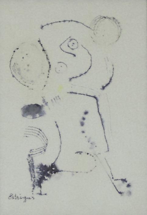 56 ESTRIGAS Fortaleza, CE 1919-2014 Figuração abstrata Técnica mista sobre papel 21 x 14 cm Ass, cie, sem data É