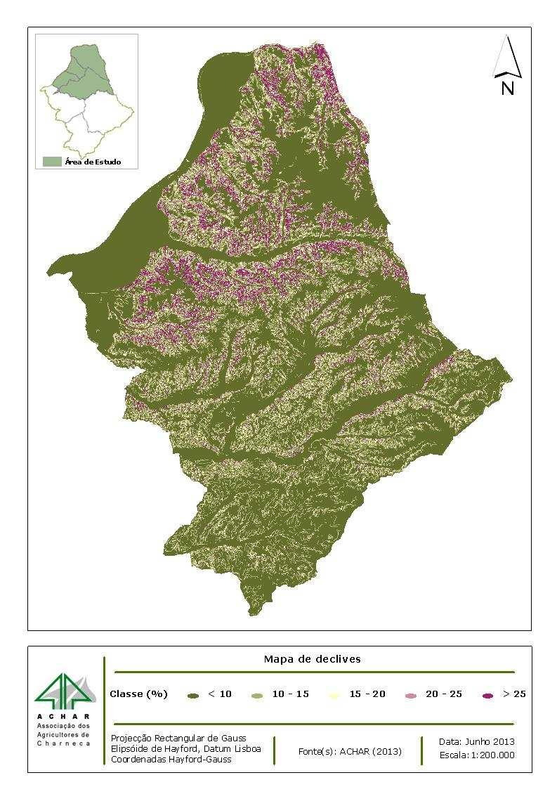 Mapa 9 declives (%) ACHAR