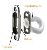 Instruções de Encaixe Endobutton Parte Inferior Parte Superior A partir da parte inferior do Xtendobutton, insira a Placa de Endobutton através do orifício central. Puxe o botão até o fim.