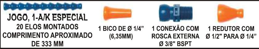 CIRCULAR AU10 2950 FIXO FLEX A 1/4 1A JOGO BASICO AU1 25605 FIXO FLEX A 1/4 1A/K JOGO ESPECIAL AU1A 3787 FIXO FLEX A 1/4 2A ELOS TUBO (10 ELOS) - 16963 FIXO FLEX A 1/4 KIT HT 30241-2219 FIXO FLEX B