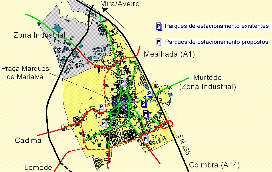 limitar a duração do estacionamento para não moradores em locais junto da área central da Cidade de Cantanhede.