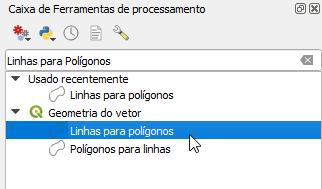 Para lograr êxito na utilização dessa ferramenta para transformação de geometria, você deve inserir uma linha no campo de entrada e definir um local de saída para o polígono.