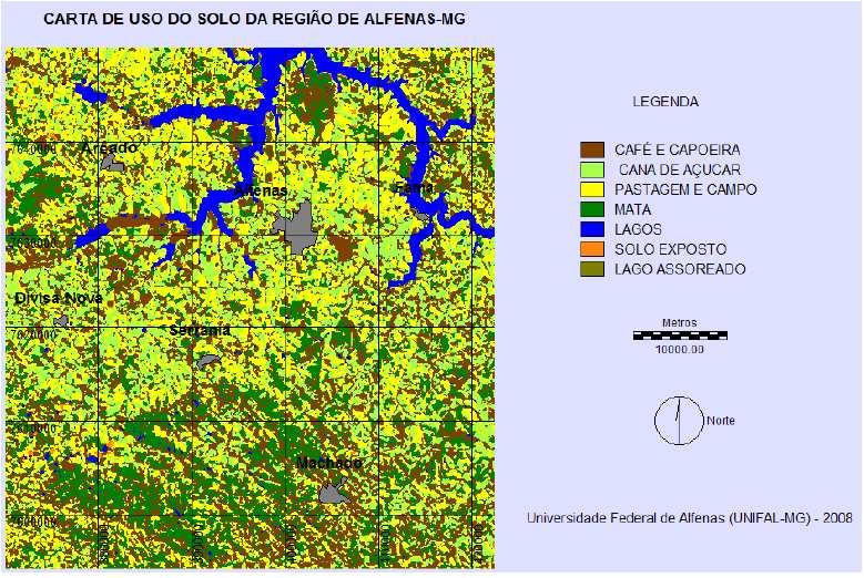 Figura 1: Carta de Uso do Solo da Região de Alfenas MG 3.