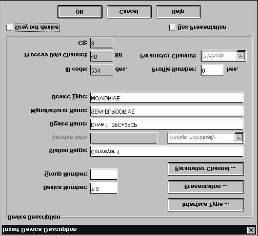 Elaboração do projecto e colocação em funcionamento Configuração do sistema INTERBUS I 0 4 Criar uma descrição da estação Descrição da estação Para uma identificação clara e descrição dos