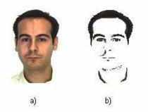 Na figura 3 é possível ver a mesma face representada apenas com a mistura de cores da camada 7, correspondente ao bit mais significativo da cor de cada pixel da imagem.