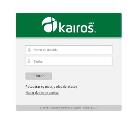 Clique em Status, verifique que todos os dados do relógio se encontra no Status, o relógio e o sistema já se encontram realizando a comunicação. CONFIGURAÇÕES GERAL DO KAIROS.