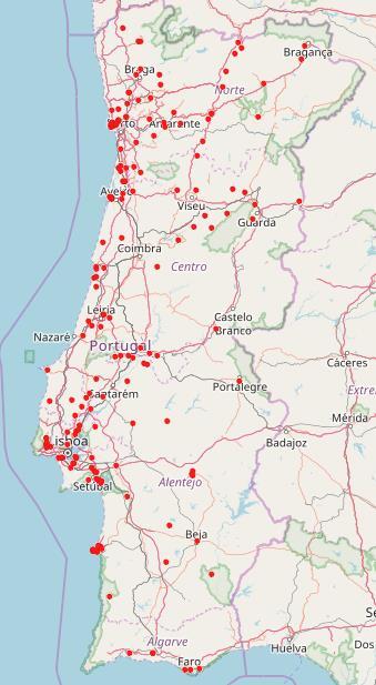 Contexto atual - Estabelecimentos abrangidos 101 municípios 4 munícipios (Sines,