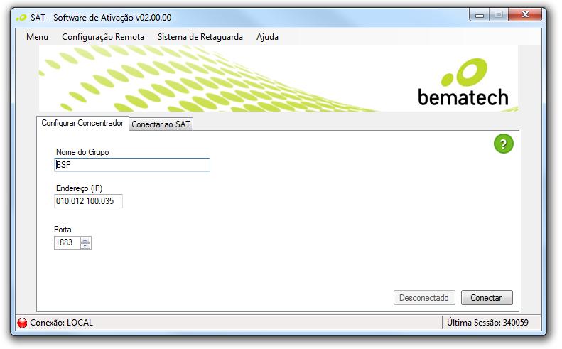 Se a conexão for bem-sucedida e as informações estiverem