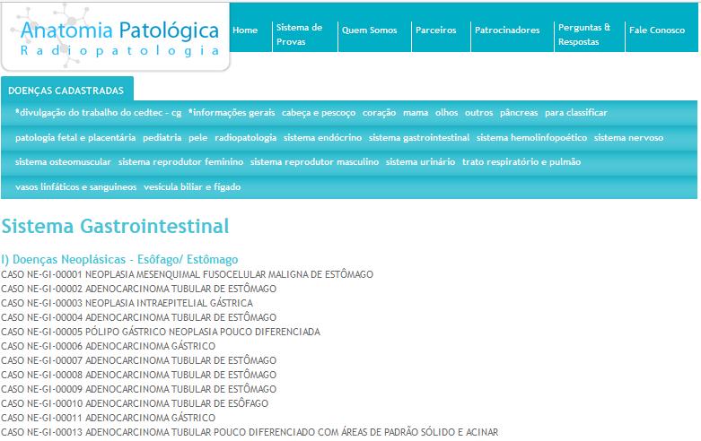 15. CONEX Resumo Expandido - ISSN 2238-9113 5 Figura 2 Macroscopia Legenda: Interface do site www.anatomiapatologica.com.