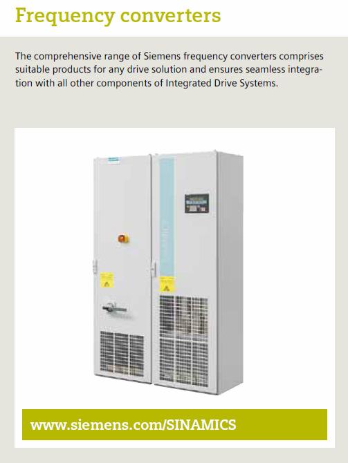 COMPONENTES Seja baixa ou média tensão, AC ou DC, velocidade fixa ou variável, com SINAMICS, a Siemens providencia o conversor de frequência