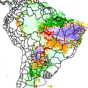 Mapa de número de dias consecutivos sem chuva Número de dias consecutivos sem chuva, gerado