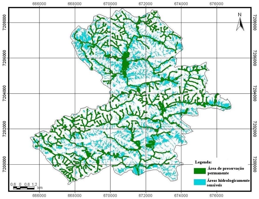 Segundo o critério utilizado, as AHS s da bacia hidrográfica do rio Barigui totalizam 17,1 km², correspondendo a 27,2% da área total da bacia.
