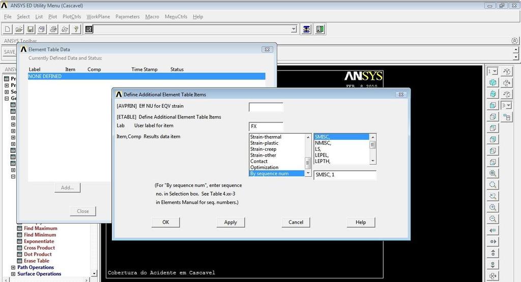 No ANSYS Main Menu dentro do General Postproc clicar em Plot Results, Deformed Shape para visualizar a configuração deformada da estrutura; Na janela Plot Deformed Shape, selecionar a opção