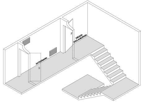 INSTRUÇÃO TÉCNICA Nº 08/07 SAÍDAS DE EMERGÊNCIA EM EDIFICAÇÕES ª Edição f) ter a abertura de saída de ar do duto respectivo situada junto ao teto ou no máximo, a 5,0 cm deste, com área mínima de 0,84