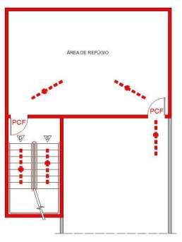 Estrutural das Edificações), as paredes que definem as áreas de refúgio devem apresentar resistência ao fogo conforme a IT 06