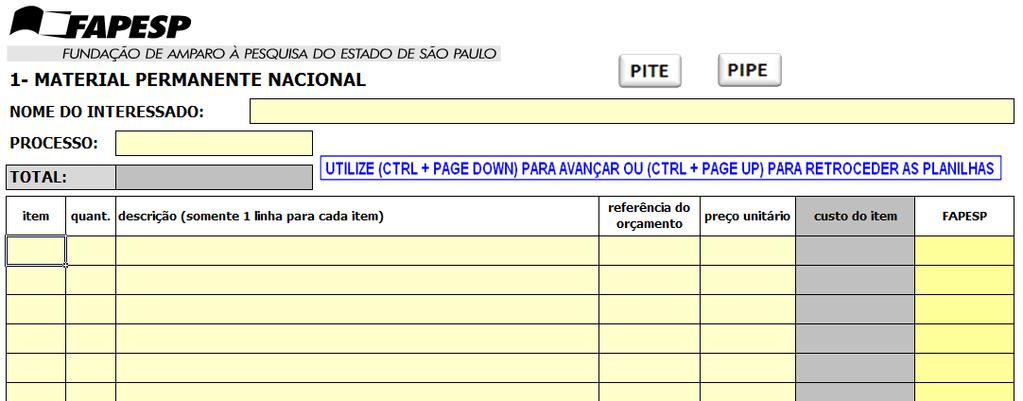 Impedimentos à autuação Documentos faltantes ou inadequados Planilha de orçamento detalhada e justificada.