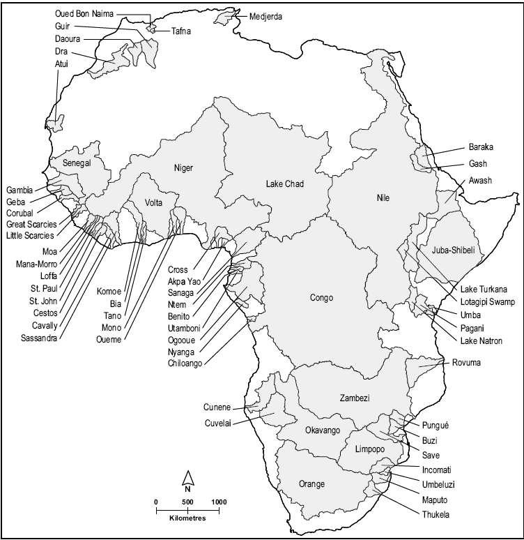 AFRICA HYDROPOLITICS THERE ARE 263 KNOWN TRBs WORLDWIDE 63 IN AFRICA. COVERING 2/3 OF LAND AREA.
