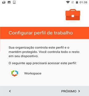 5 O Workspace Services e o perfil de trabalho são configurados no dispositivo. Figura 7 7.